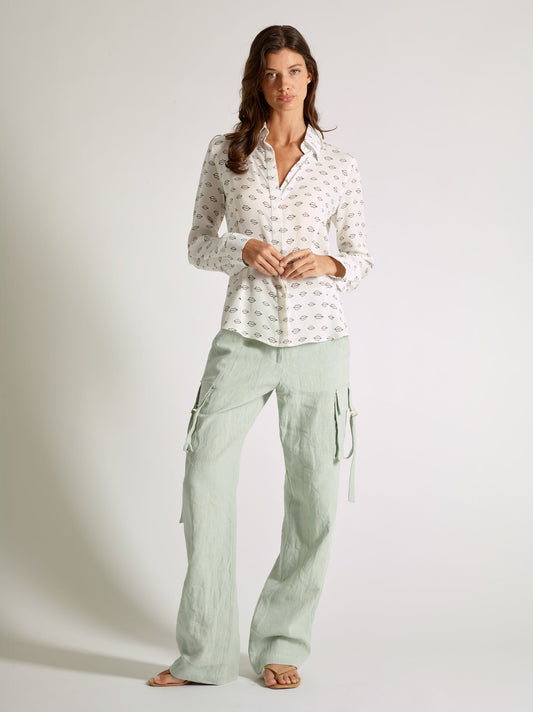 Luxury Cargo Pants in Japanese Linen - Michelle Palmer Designs