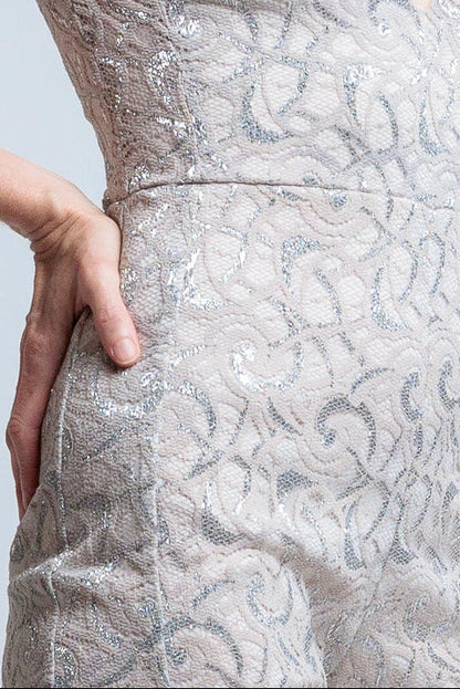 Sandstone & Silver Lace Jumpsuit