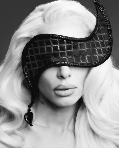 Black Lace Mask, Derby Headpiece, Avant Garde Headpiece, Masquerade Mask, Designer Mask, Face Art, Face Frame