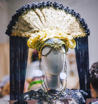 Gold and Black Flamenco Goddess Headdress