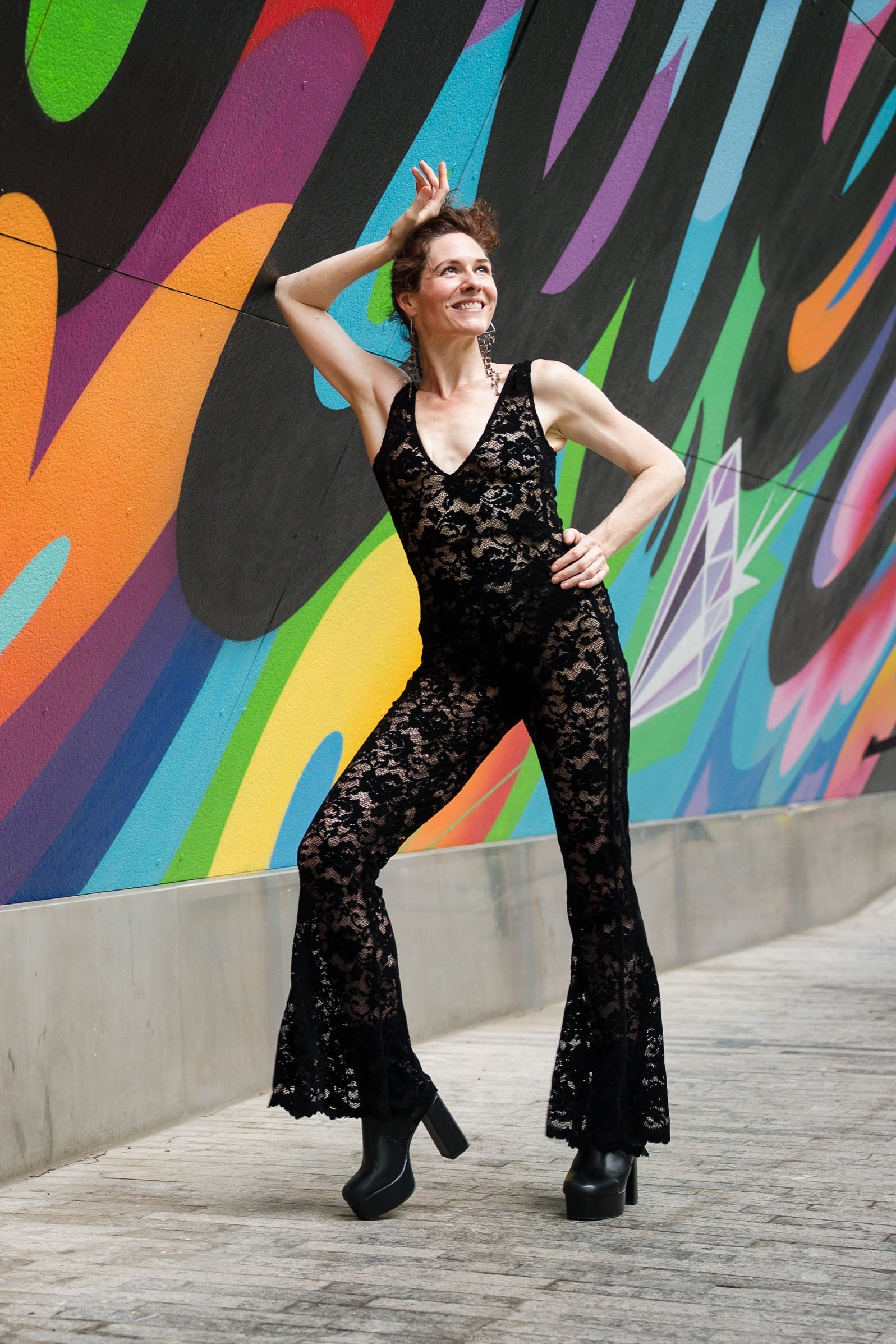 Black Lace Jumpsuit - NightLife