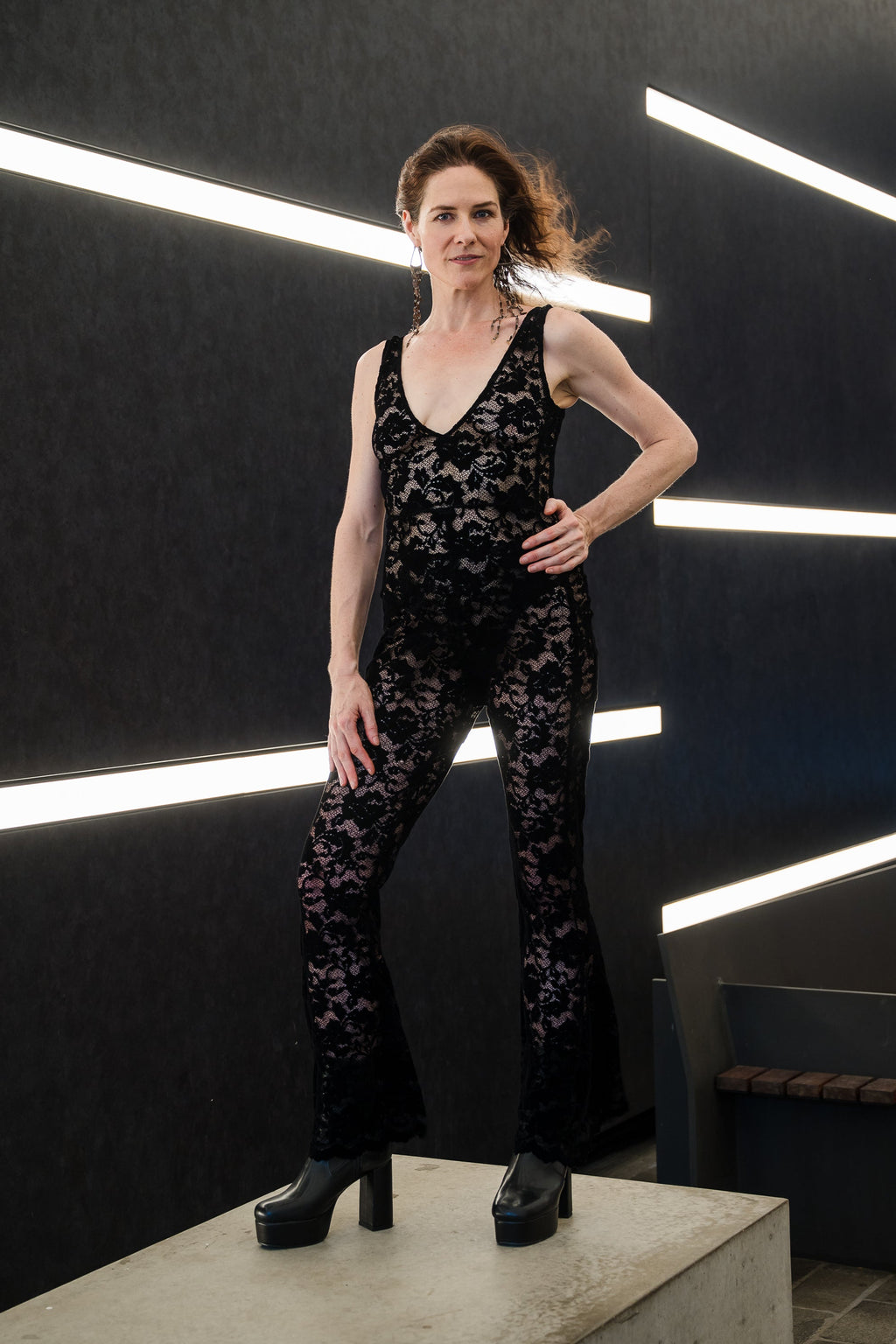 Black Lace Jumpsuit - NightLife