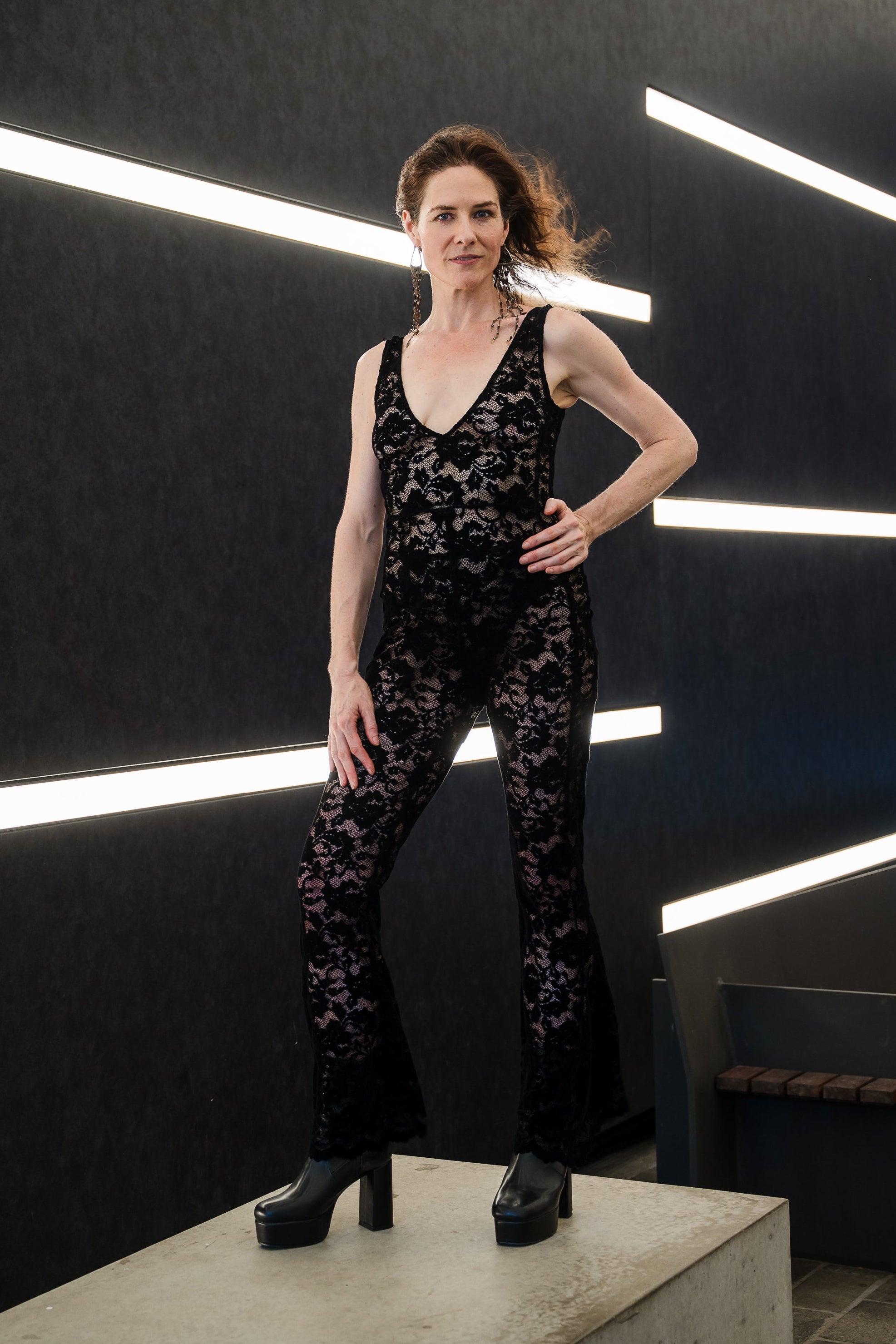 Black Lace Jumpsuit - NightLife