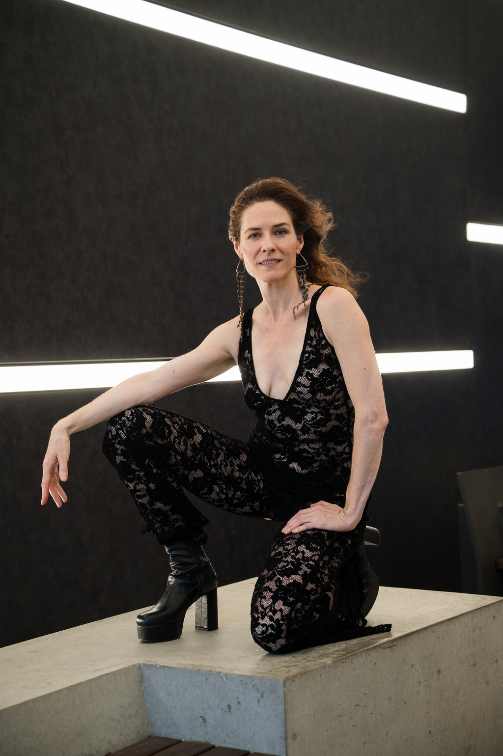 Black Lace Jumpsuit - NightLife