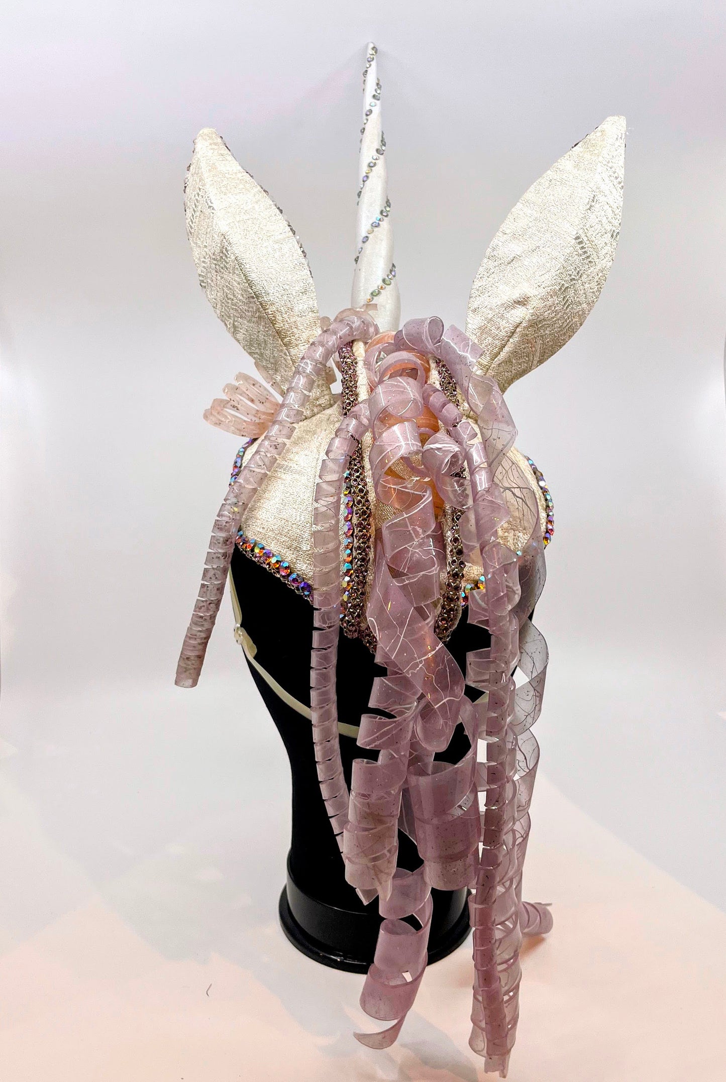 The Last Unicorn Headdress, Unicorn Headpiece, White and Lavender Unicorn Costume Crown, Unicorn Halloween headpiece