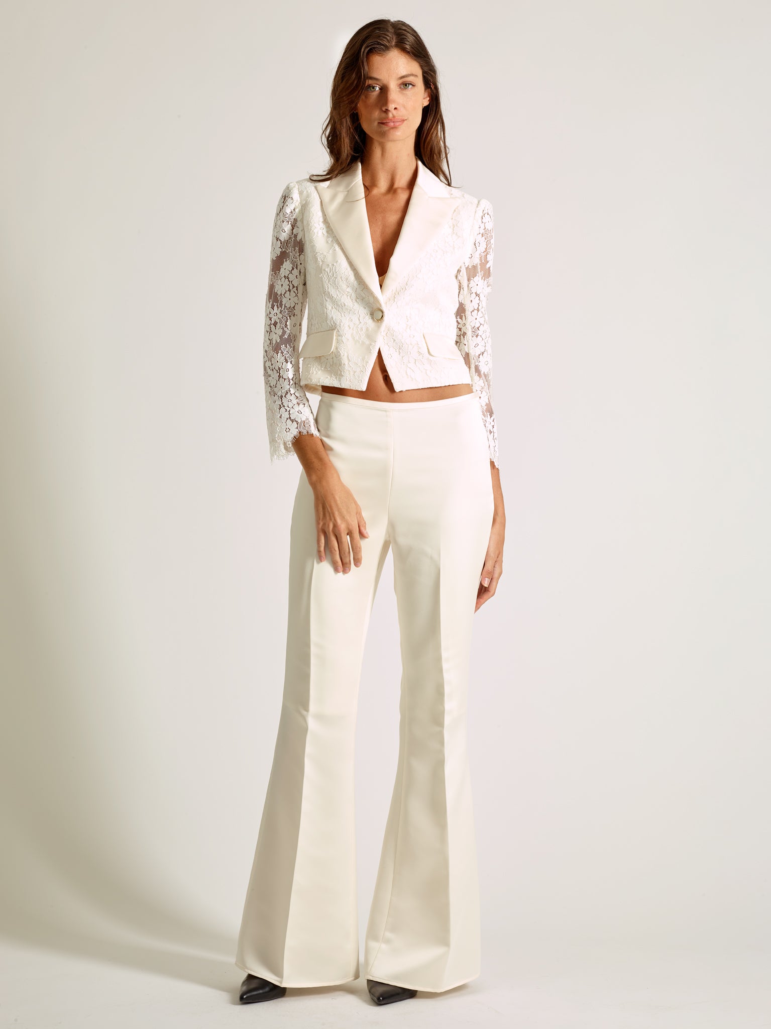The Jasmine Blazer: Cropped Lace Blazer