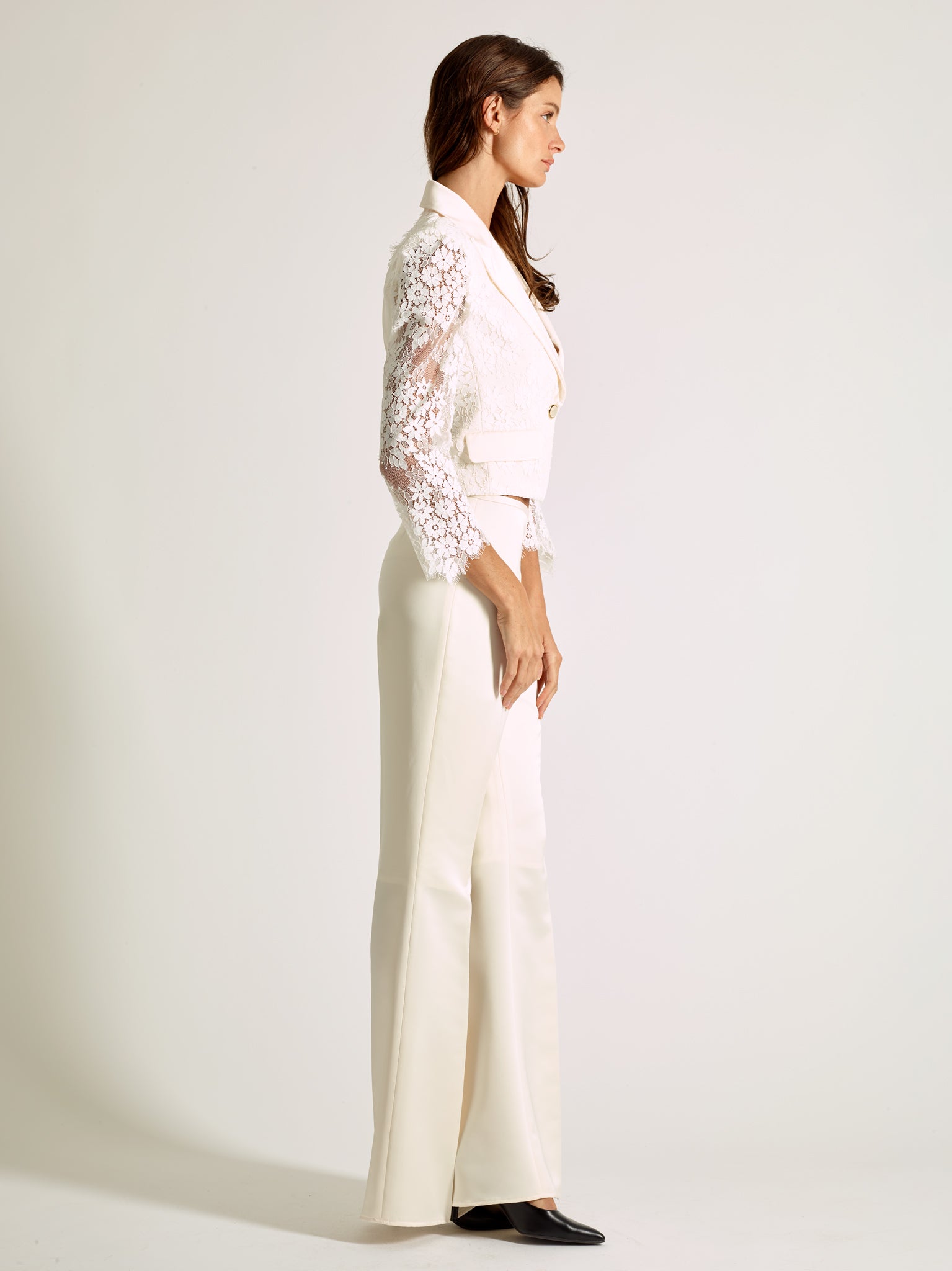 The Jasmine Blazer: Cropped Lace Blazer