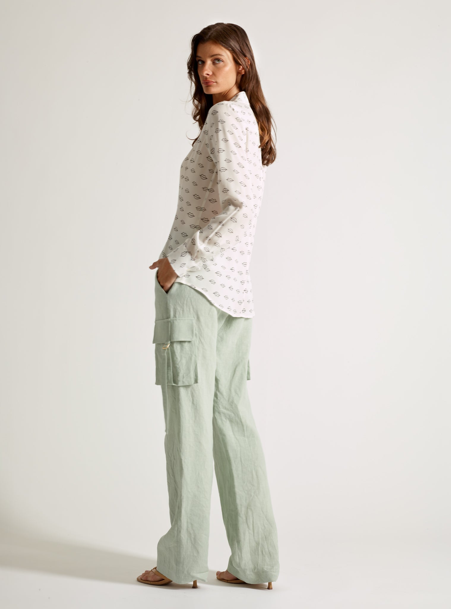 Luxury Cargo Pants in Japanese Linen - Michelle Palmer Designs