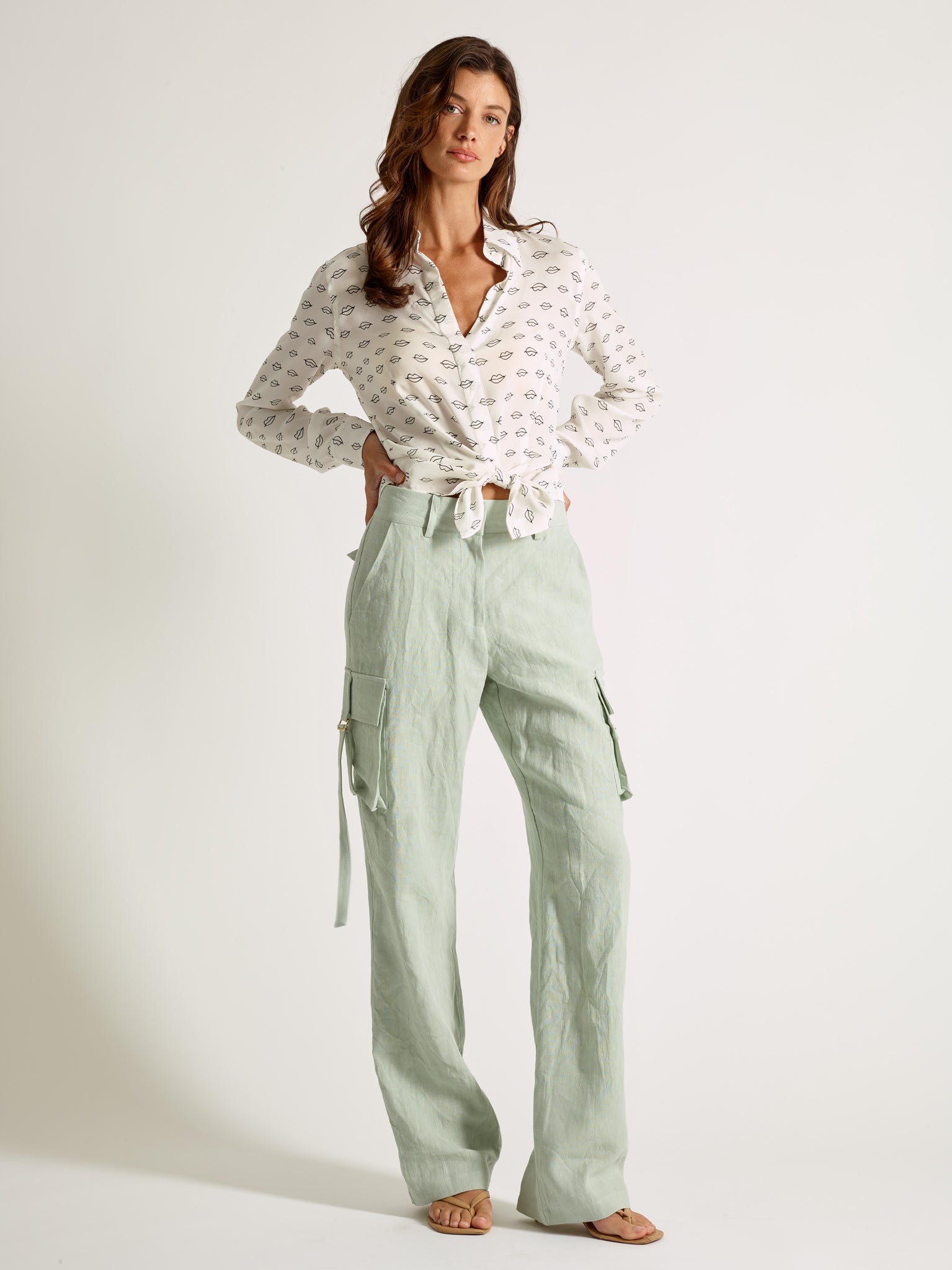 Luxury Cargo Pants in Japanese Linen - Michelle Palmer Designs