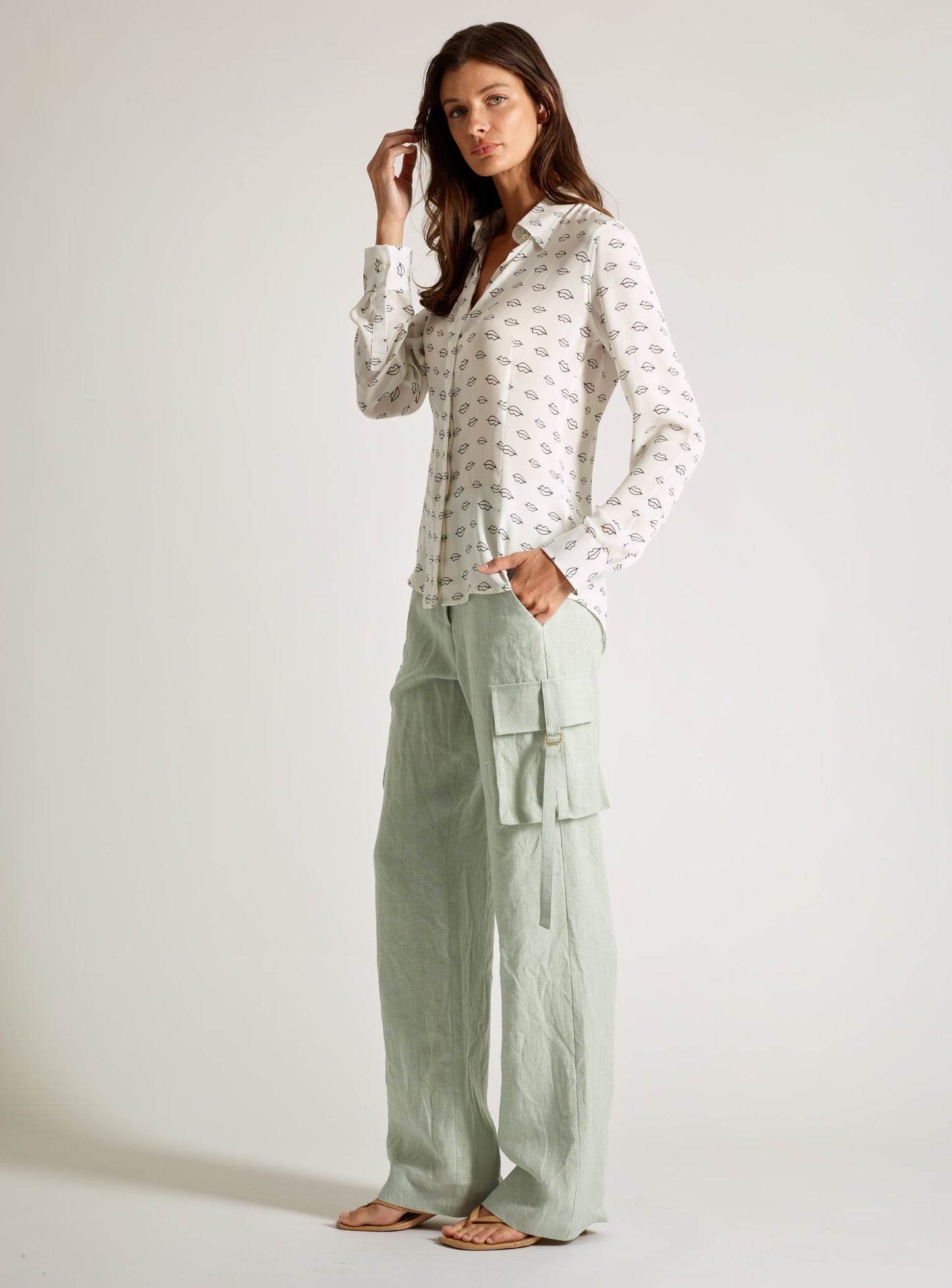 Luxury Cargo Pants in Japanese Linen - Michelle Palmer Designs