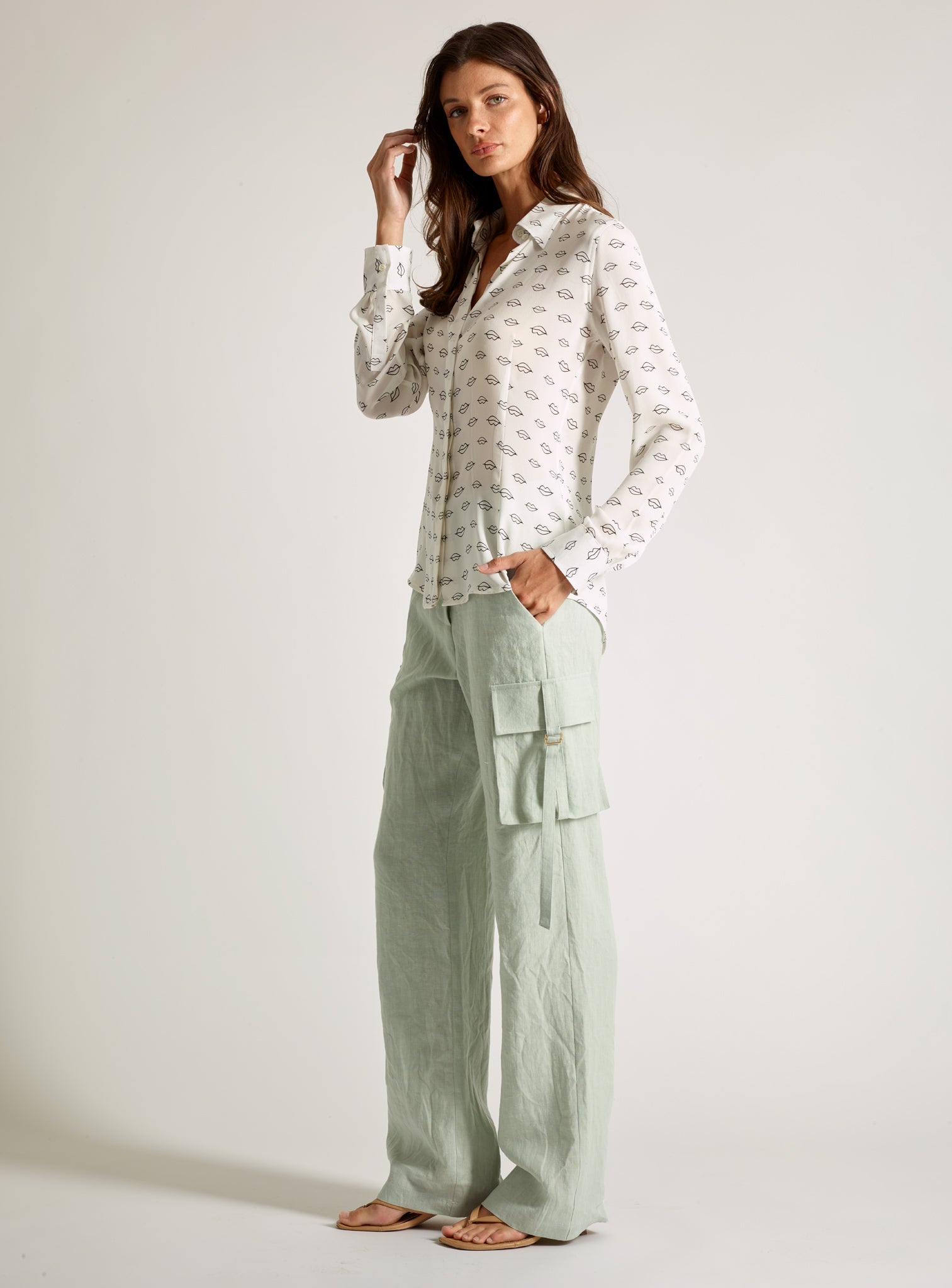 Luxury Cargo Pants in Japanese Linen - Michelle Palmer Designs