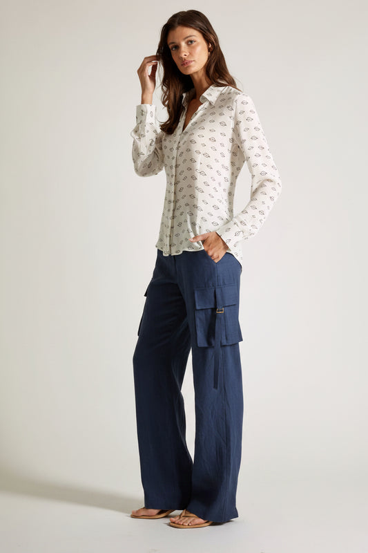 Luxury Cargo Pants in Japanese Linen - Michelle Palmer Designs