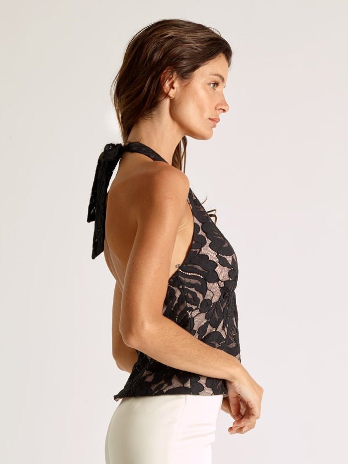 Poppyseed Lace Halter Top - Michelle Palmer Designs