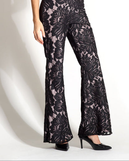 Poppyseed Lace Pants with Indigo or Nude Lining - Michelle Palmer Designs
