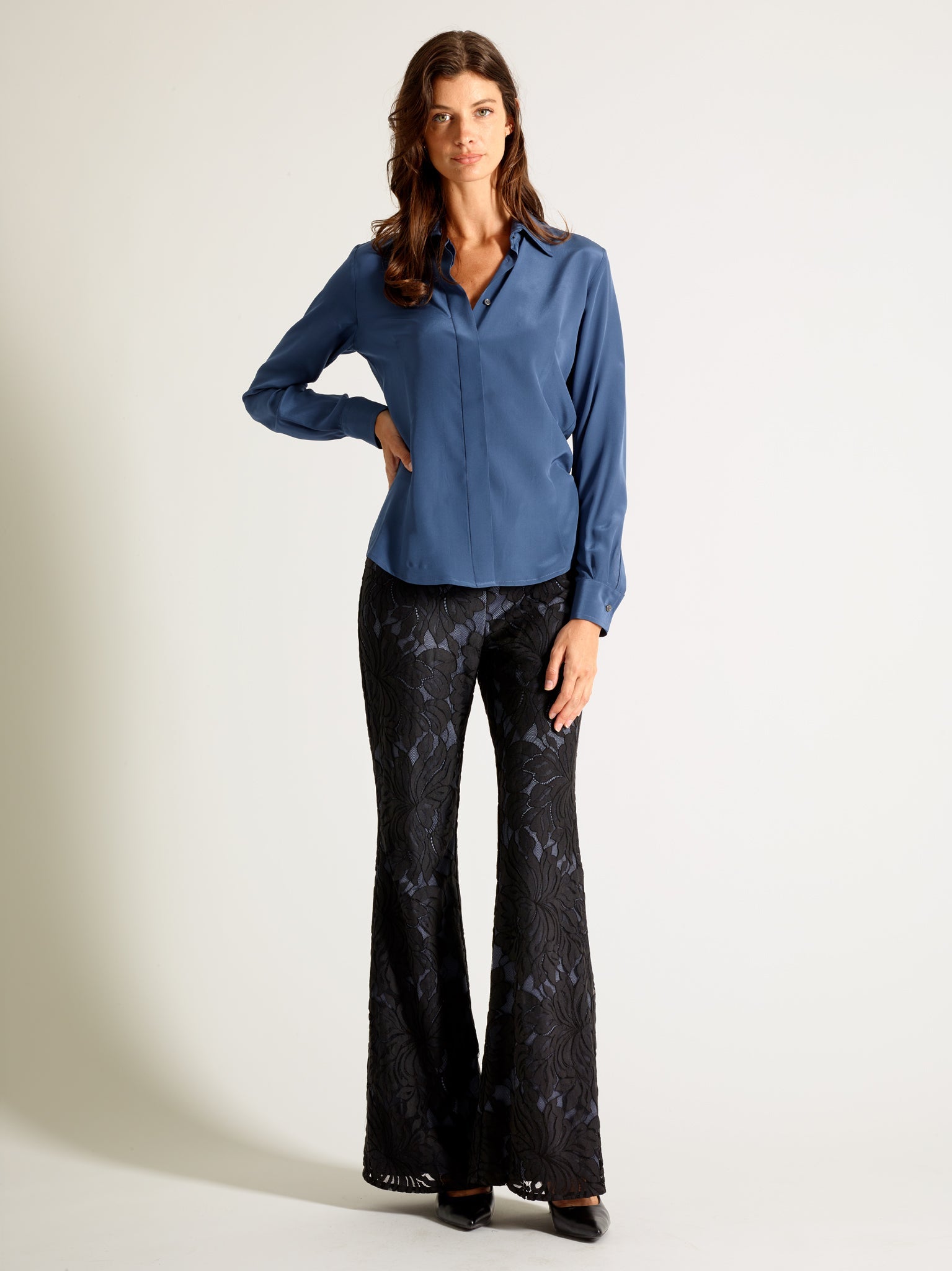 Poppyseed Lace Pants with Indigo or Nude Lining - Michelle Palmer Designs
