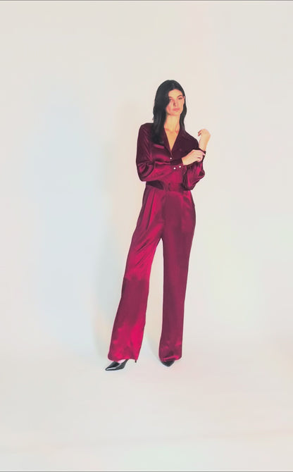 The Artemis Pantsuit - Luxe Wrinkle Resistant Silk One Piece