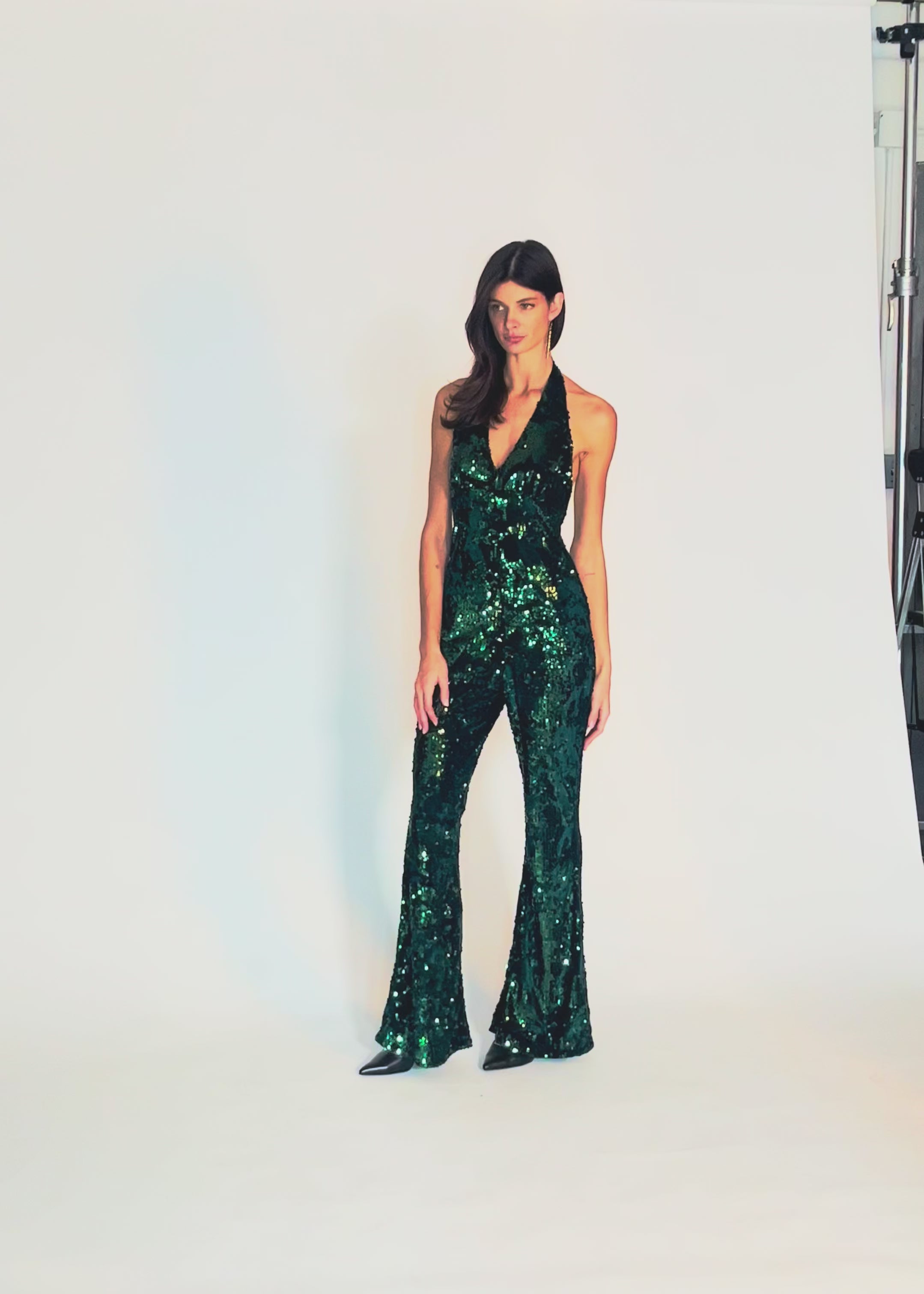 The Emerald Velvet Sequin Jumpsuit
